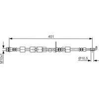 BOSCH 1987481701 - BOSCH шланг гальм. передн. лів.  FORD B-max 17-