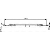 BOSCH 1987482551 - BOSCH RENAULT трос ручного гальма задн. прав.-лів. Master III 2.3 10-  1545-1210mm