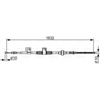 BOSCH 1987482519 - BOSCH MITSUBISHI трос гальм. задн. правий Outlander -12. ASX