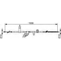 BOSCH 1987482512 - Тросовий привод, стоянкове гальмо