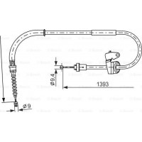 BOSCH 1987482227 - Тросовий привод, стоянкове гальмо