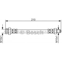 BOSCH 1987476502 - BOSCH  HYUNDAI шланг гальмівний задн.  Pony -95