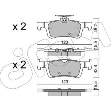 Cifam 822-986-0 - Комплект гальмівних накладок, дискове гальмо