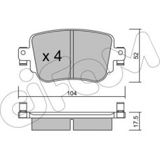 Cifam 822-980-0 - CIFAM VW Колодки тормозные задн.Audi A1-Q3.Caddy IV 15-.Skoda Octavia III.Sharan 12-