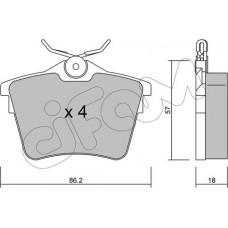 Cifam 822-602-0 - CIFAM PEUGEOT Тормозные колодки задн.без электронного стоян.тормоза 407.607 04-.Citroen C5 III 08-