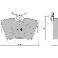 Cifam 822-635-0 - CIFAM RENAULT гальмівні колодки задн.Nissan Primastar.Trafic II 1.9-2.5dCi 01-