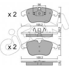 Cifam 822-675-5 - CIFAM CITROEN гальмівні колодки передн C5 III 08-.Peugeot 407 04-.508 10-