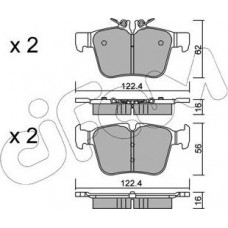 Cifam 822-1020-0 - Комплект гальмівних накладок, дискове гальмо
