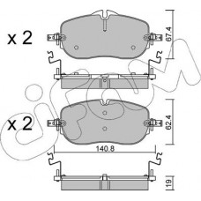 Cifam 822-1355-0 - Комплект гальмівних накладок, дискове гальмо