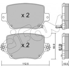 Cifam 822-1334-0 - Комплект гальмівних накладок, дискове гальмо