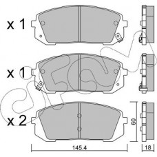 Cifam 822-1298-0 - CIFAM HYUNDAI Колодки гальмівні передні ELANTRA 1.6 20-. SONATA 2.0-2.5 20-