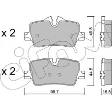 Cifam 822-1264-0 - CIFAM BMW Колодки гальмівні задні 2 G42. G87. 3 G20. G80. G28 316d. G21. G81. G22. G82