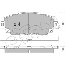 Cifam 822-1227-0 - Комплект гальмівних накладок, дискове гальмо