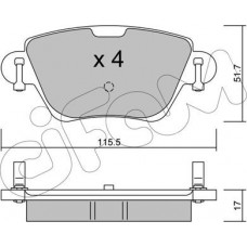 Cifam 822-319-0 - CIFAM FORD Тормозные колодки задн.Mondeo III 00-.Kangoo 01-.Jaguar X-Type