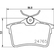 HELLA PAGID 8DB 355 014-081 - HELLA CITROEN Колодки тормозн.задн.Berlingo B9.Peugeot 308.5008.Partner 08-