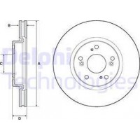 Delphi BG4698C - DELPHI HONDA диск гальмівний передн. Civic 12-