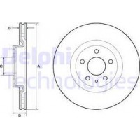 Delphi BG4654C - DELPHI FIAT диск гальмівний передн.500L 12-