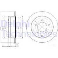 Delphi BG4198 - DELPHI MITSUBISHI гальмівний диск задн.Lancer 08-