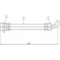 CAVO C800 449A - CAVO HONDA шланг гальмівний задн. Accord 93-