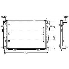 Ava Quality Cooling HY2210 - AVA HYUNDAI Радіатор охолодження Tucson. Kia Sportage 2.0 04-