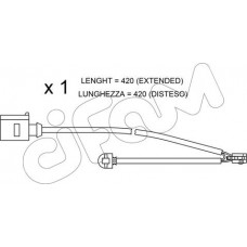 Cifam SU.217 - CIFAM VW датчик гальм. колодок передн. Touareg 02-