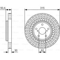 BOSCH 0986479T40 - BOSCH диск гальм. передн. LEXUS LS 430 -06