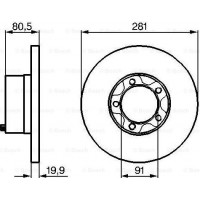 BOSCH 0986478138 - BOSCH диск гальм.передн.VW LT28-45 81-96