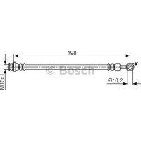 BOSCH 1987481713 - BOSCH шланг гальм. задн. лів. NISSAN LEAF 10-