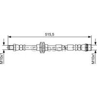 BOSCH 1987481733 - BOSCH гальмівний шланг передн. CITAN 415