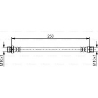 BOSCH 1987481725 - BOSCH MITSUBISHI шланг гальмівний задн.Lancer -08