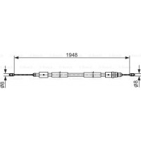 BOSCH 1987482541 - BOSCH CITROEN трос стоян.гальма C4 Picasso 05- прав.диск.