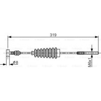 BOSCH 1987482157 - BOSCH трос гальм. передн. TOYOTA AVENSIS VERSO -09