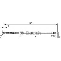 BOSCH 1987482293 - BOSCH CHEVROLET трос ручн.гальма лів.Captiva.Opel Antara 06-