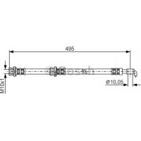 BOSCH 1987476401 - BOSCH NISSAN шланг гальмівний задн. лів.  X-TRAIL