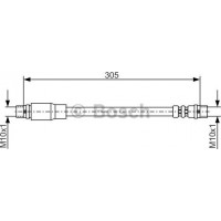 BOSCH 1987476171 - BOSCH AUDI гальмівний шланг передній А4 04-