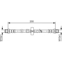 BOSCH 1987476219 - BOSCH AUDI шланг гальмівний задн. лів 80 -91. 90.100