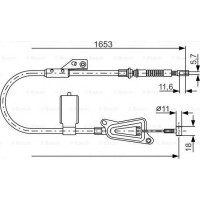 BOSCH 1987477915 - BOSCH NISSAN трос ручного гальма лів.Almera 01- ABS