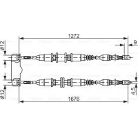 BOSCH 1987477136 - BOSCH OPEL трос ручного гальма Kadett E DAEWOO Nexia