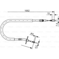 BOSCH 1987477703 - BOSCH DB трос ручного гальм.лівий Sprinter 208D-512D