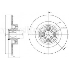 Cifam 800-804 - CIFAM RENAULT гальмівний диск з підшипником! задн.Megane II.Scenic II 03-