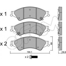 Cifam 822-971-0 - Комплект гальмівних накладок, дискове гальмо
