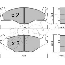 Cifam 822-045-1 - CIFAM VW гальмівні колодки передн.Golf I.II.III.Jetta -92. Passat  -88