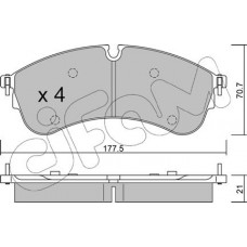 Cifam 822-1174-0 - CIFAM VW гальмівні колодки передні CRAFTER 2.0 TDI RWD 16-. MAN