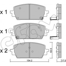 Cifam 822-1303-0 - Комплект гальмівних накладок, дискове гальмо