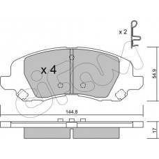 Cifam 822-861-0 - CIFAM MITSUBISHI гальмівні колодки передн.Galant VI. Lancer 03-. Space Runner. Chrysler