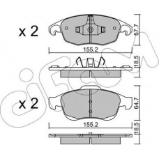 Cifam 822-800-0 - CIFAM  CITROEN колодки гальмів.передн.Berlingo 08-.C4 II.C4 PicassoPeugeot Partner 08-