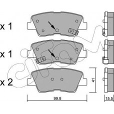 Cifam 822-886-1 - CIFAM KIA гальмівні колодки задн.Carens.Ceed.Soul.Hyundai i10.20.30.40.Tucson