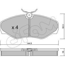 Cifam 822-338-2 - CIFAM OPEL колодки гальмівні передн.Vivaro.Renault Trafic II 01-