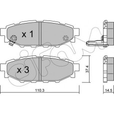 Cifam 822-764-0 - CIFAM SUBARU гальмівні колодки задн. Forester.Impreza.Legacy.Outback