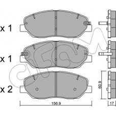 Cifam 822-787-0 - Комплект гальмівних накладок, дискове гальмо
